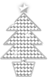 クリスマスツリー　シルバー