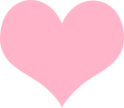 パステルカラーのハート　ピンク